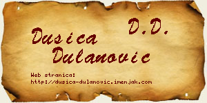 Dušica Dulanović vizit kartica